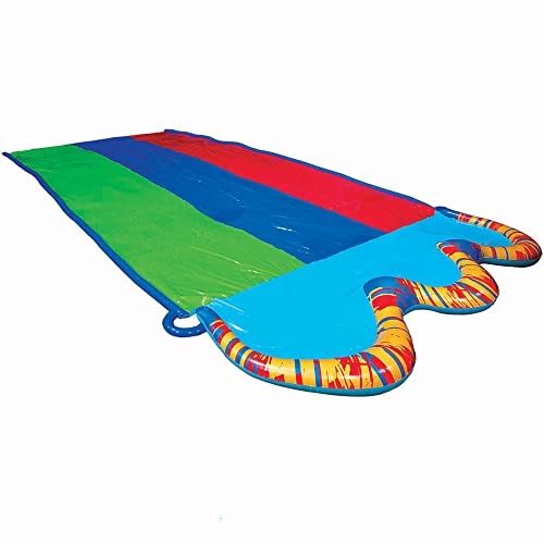 BANZAI Triple Racer Water Slide, Length: 16 ft, Width: 82 in, Inflatable Outdoor Backyard Water Slide Splash Toy